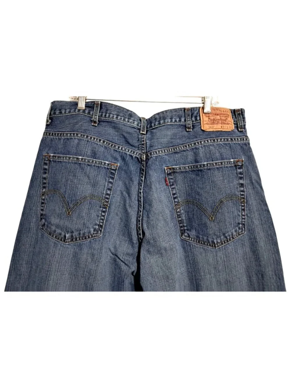 Levis 569 Jeans Loose Straight Mens W40 L32 Blue Denim 100% Cotton Made In Egypt